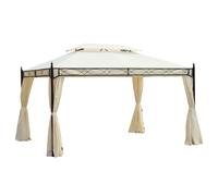 Outsunny Pérgola Cenador blanco para jardín