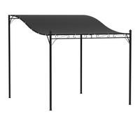 Outsunny Pérgola de 2,5x3 m, Pabellón de Jardín Montado en la Pared, Resistente al Agua, Orificios de Drenaje, Toldo para Sombra Aosom España