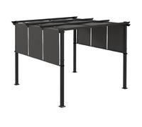 Outsunny Pérgola de jardín Gris Oscuro
