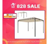 Outsunny pérgola de jardín 3x4 m, cenador de jardín con techo de lamas orientables, estructura de metal, protección upf50+, pabellón para exterior, patio, terraza, gris oscuro