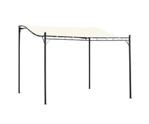 Outsunny Pergolas 3x3 Cenador de Jardín con Toldo y 16 Orificios de Drenaje para Patio Terraza Metal y Poliéster 180 g/m² Resistente Aosom España