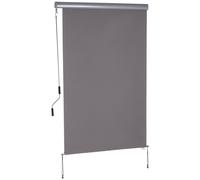 Outsunny Persiana Vertical para Balcón y Terraza, Protección contra el Viento, Panel Lateral, Privacidad con Manivela 200x120 cm Aosom España