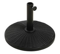 Outsunny Pie de sombrilla redondo base de contrapeso 44,5x32 cm resina imitación ratán Negro Bronce Aosom España