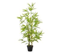 Outsunny Árbol de Bambú Artificial en Maceta 120 cm Planta Artificial Decorativa para Interior y Exterior Hogar Salón Oficina Verde Aosom España