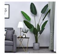 Outsunny Planta de Decoración Artificial de Palma Árbol Realista con Maceta 10 Hojas Ф18x180cm para Interior No Requiere Instalación