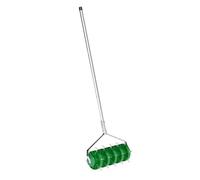 Outsunny rodillo aireador de césped, aireador de césped manual con clavos y mango desmontable de 100 cm en tres piezas y púas para aflojar el suelo, para jardín, patio, 45 cm ancho 45 cm