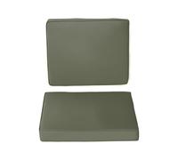 Outsunny set de 2 cojines de asiento, 56 x 52 cm cojín de silla con cremallera, funda de tela, cojín de 7 cm de grosor, cojín de asiento lavable para casa, jardín, coche, oficina, sofá, sillas, gris