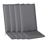 Outsunny Set de 4 Cojines para Silla de Exterior UPF50+ 124x50x5cm Gris
