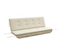 Outsunny Set de cojines para columpio estilo Hollywood 170 cm Cojín de asiento Colchoneta para columpio Cojín para jardín Cojín respaldo Cojines laterales Beige