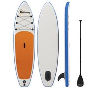 Outsunny Set de tabla SUP inflable 305 cm con remo de aluminio y aleta desmontable, correa de tobillo