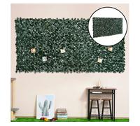 Outsunny Seto Artificial Ocultación Jardín en Rollo 3x1,5 m Pantalla de Valla de Privacidad de Hiedra Artificial Fácil Montaje para Terraza Balcón Exterior Decoración de Hojas Verde