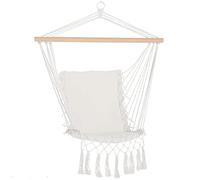 Outsunny Silla Colgante con Borlas para Interior y Exterior 120 kg Blanco