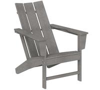 Outsunny Silla de Jardín Adirondack con Asiento Extra Ancho Carga 120 kg para Patio Terraza Balcón 75x83x90 cm Gris Oscuro