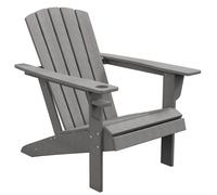 Outsunny Silla de jardín, diseño ergonómico, resistente a la intemperie, HDPE, Gris, 75x87x90 cm Aosom España