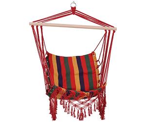 Outsunny Silla Hamaca Colgante Sillón Colgante 100x60x100 cm Multicolor