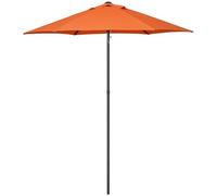 Outsunny sombrilla Ø196 cm, sombrilla giratoria con función plegable, sombrilla hexagonal para balcón sombrilla de playa resistente al viento sombrilla de mercado estable sombrilla de manivela