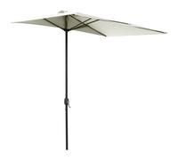 Outsunny Sombrilla 230x130x245 cm Parasol para Pared de Jardín con Manivela y Mástil de Metal de Ø38 mm Terraza Balcón Beige Aosom España