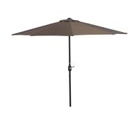 Outsunny Sombrilla Semicircular 269x138x236 cm Café para Jardín con Manivela Ideal para Exterior Terraza Patio Piscina Protección Solar Aosom España