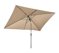 Outsunny Sombrilla de Aluminio 200x300x253 cm Parasol Rectangular de Jardín Inclinable con Manivela y Poste Desmontable para Terraza Piscina Patio Exterior Caqui