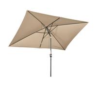 Outsunny Sombrilla de Aluminio 200x300x240 cm Parasol Rectangular de Jardín Inclinable con Manivela y Poste Desmontable para Terraza Piscina Patio