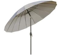 Outsunny Sombrilla de Jardín Ø250x240 cm con Manivela Parasol Exterior con Mecanismo de Inclinación y Poste Desmontable de Metal para Terraza Piscina