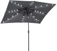 Outsunny Sombrilla de jardín 268x205x248 cm gris oscuro