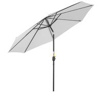 Outsunny Sombrilla de Jardín Ø295x250 cm con Manivela Parasol Exterior con Mecanismo de Inclinación y Poste Desmontable de Metal Aosom España