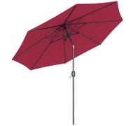 Outsunny Sombrilla de Jardín Ø300x250 cm M anivela para Terraza | Parasol Exterior, Mecanismo de Inclinación, Poste Desmontable de Metal, Piscina Patio
