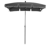 Outsunny Sombrilla de Jardín de Aluminio 198x130x245 cm Parasol de Jardín Rectangular con Función de Inclinación para Terraza Patio Exterior Gris