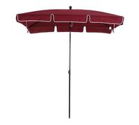 Outsunny Sombrilla Rectangular de Jardín 198x130x240 cm Parasol de Aluminio con Inclinación para Terraza Patio Exterior Rojo Vino Aosom España