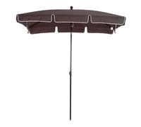 Outsunny sombrilla de jardín de aluminio 198x130x245 cm parasol de jardín rectangular con función de inclinación para terraza patio exterior café