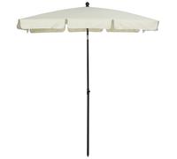 Outsunny Sombrilla de Jardín de Aluminio 198x130x245 cm Parasol de Jardín Rectangular con Función de Inclinación para Terraza Patio Exterior Beige