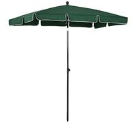 Outsunny Sombrilla de Jardín de Aluminio 2x1,3x2,5 m Parasol de Jardín Rectangular con Función de Inclinación para Terraza Patio Exterior Verde