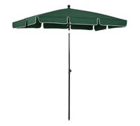 Outsunny Sombrilla de Jardín de Aluminio 198x130x245 cm Verde