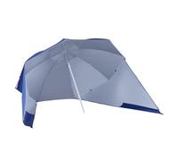 Outsunny Sombrilla de Playa con Paneles Laterales tipo Tienda Parasol para Protección de rayos UV Φ210x222cm Azul Aosom España