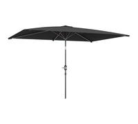 Outsunny Sombrilla de Terraza Exterior 200x300 cm Ángulo Ajustable | Parasol de Terraza Exterior, Mástil de Aluminio Desmontable, Manivela, Anti-UV, Sombrilla para Jardín, Patio, Café