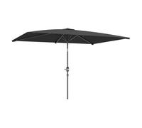 Outsunny sombrilla de terraza exterior, 200x300 cm, parasol de terraza exterior con ángulo ajustable, manivela, mástil de aluminio desmontable y anti-uv, sombrilla para jardín, patio, gris oscuro 198
