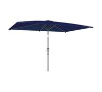 Outsunny sombrilla de terraza exterior, 200x300 cm, parasol de terraza exterior con ángulo ajustable, manivela, mástil de aluminio desmontable y anti-uv, sombrilla para jardín, patio, azul marino