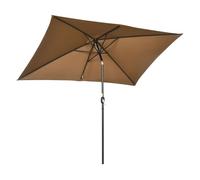 Outsunny sombrilla de terraza exterior, 200x300 cm, parasol de terraza exterior con ángulo ajustable, manivela, mástil de aluminio desmontable y anti-uv, sombrilla para jardín, patio, café 294 cm