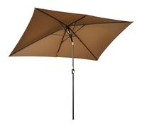 Outsunny Sombrilla de Terraza Exterior, 200x300 cm, Parasol de Terraza Exterior con Ángulo Ajustable, Manivela, Mástil de Aluminio Desmontable y Anti-UV, Sombrilla para Jardín, Patio, Café