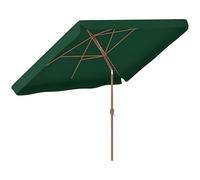 Outsunny Sombrilla de Terraza Exterior 300x200 cm Parasol de Terraza Exterior con Ángulo Ajustable Mástil de Aluminio Manivela y Protección UV 50+ Sombrilla para Jardín Patio Verde Oscuro