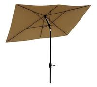 Outsunny Sombrilla de Terraza Exterior 3x2 m Parasol de Terraza Exterior con Ángulo Ajustable Mástil de Aluminio y Protección UV 50+ Sombrilla para Jardín Patio Café