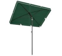 Outsunny Sombrilla de jardín de aluminio 198x130x245 cm Verde
