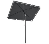 Outsunny Sombrilla de Terraza Exterior Aluminio 2x1,3x2,5 m | Parasol de Jardín Rectangular, Función de Inclinación, para Terraza Patio Exterior