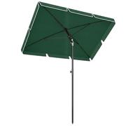 Outsunny Sombrilla de Terraza Exterior de Aluminio 2x1,3x2,5 m Verde