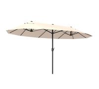 Outsunny Sombrilla Doble Anti UV para Jardín, Patio, Terraza, Piscina Sombrilla doble 4,55m Color Beige Aosom España