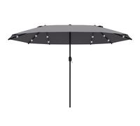 Outsunny Sombrilla Oval Gris Oscuro 440x260 cm Aosom España