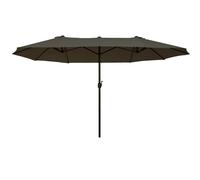 Outsunny Sombrilla Parasol Doble para Jardín color Gris