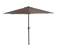 Outsunny Sombrilla Semicircular 269x138x236 cm Café para Jardín con Manivela Ideal para Exterior Terraza Patio Piscina Protección Solar Aosom España