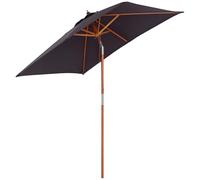 Outsunny Sombrilla Terraza Exterior Ángulo Ajustable 200x150 cm Gris Oscuro